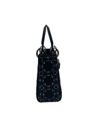 DIOR - Lady Dior Bag Crystal Embellished Cannage Quilt Satin Mini
