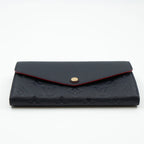 Louis Vuitton SARAH WALLET MONOGRAM EMPREINTE LEATHER 19CM BLACK RED