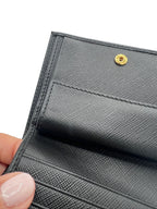 PRADA - Black Leather Bifold Wallet