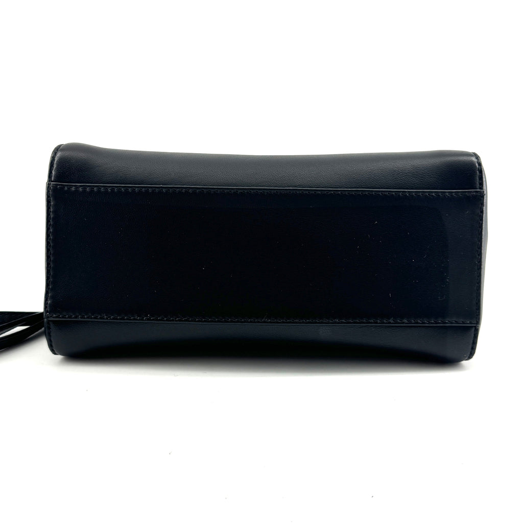 Fendi Black & Gold Mini Peekaboo Leather Bag TWS