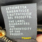 Fendi Black & Gold Mini Peekaboo Leather Bag TWS