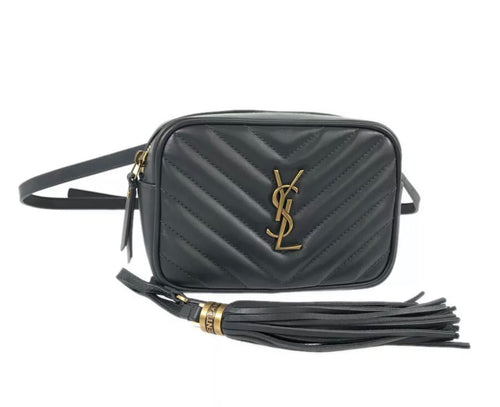 SAINT LAURENT Calfskin Matelasse Monogram Lou Belt Bag