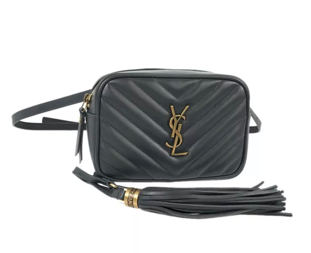 SAINT LAURENT Calfskin Matelasse Monogram Lou Belt Bag