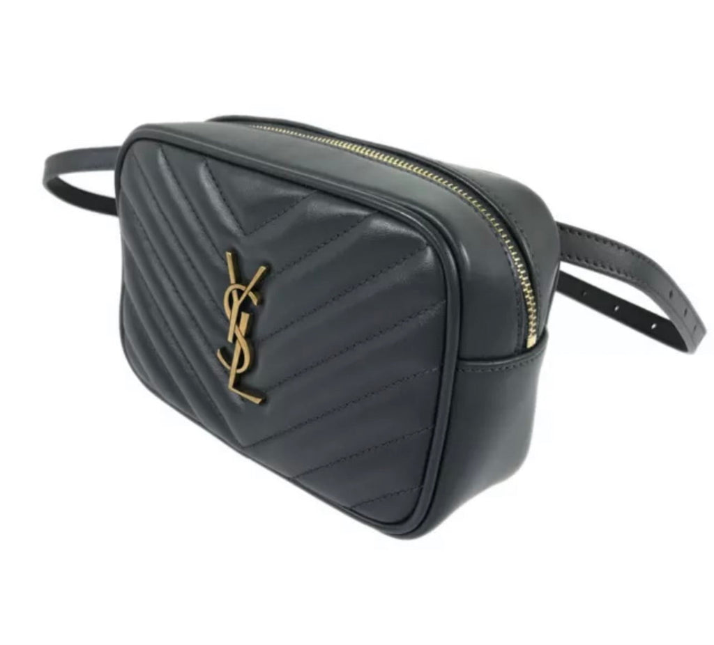 SAINT LAURENT Calfskin Matelasse Monogram Lou Belt Bag