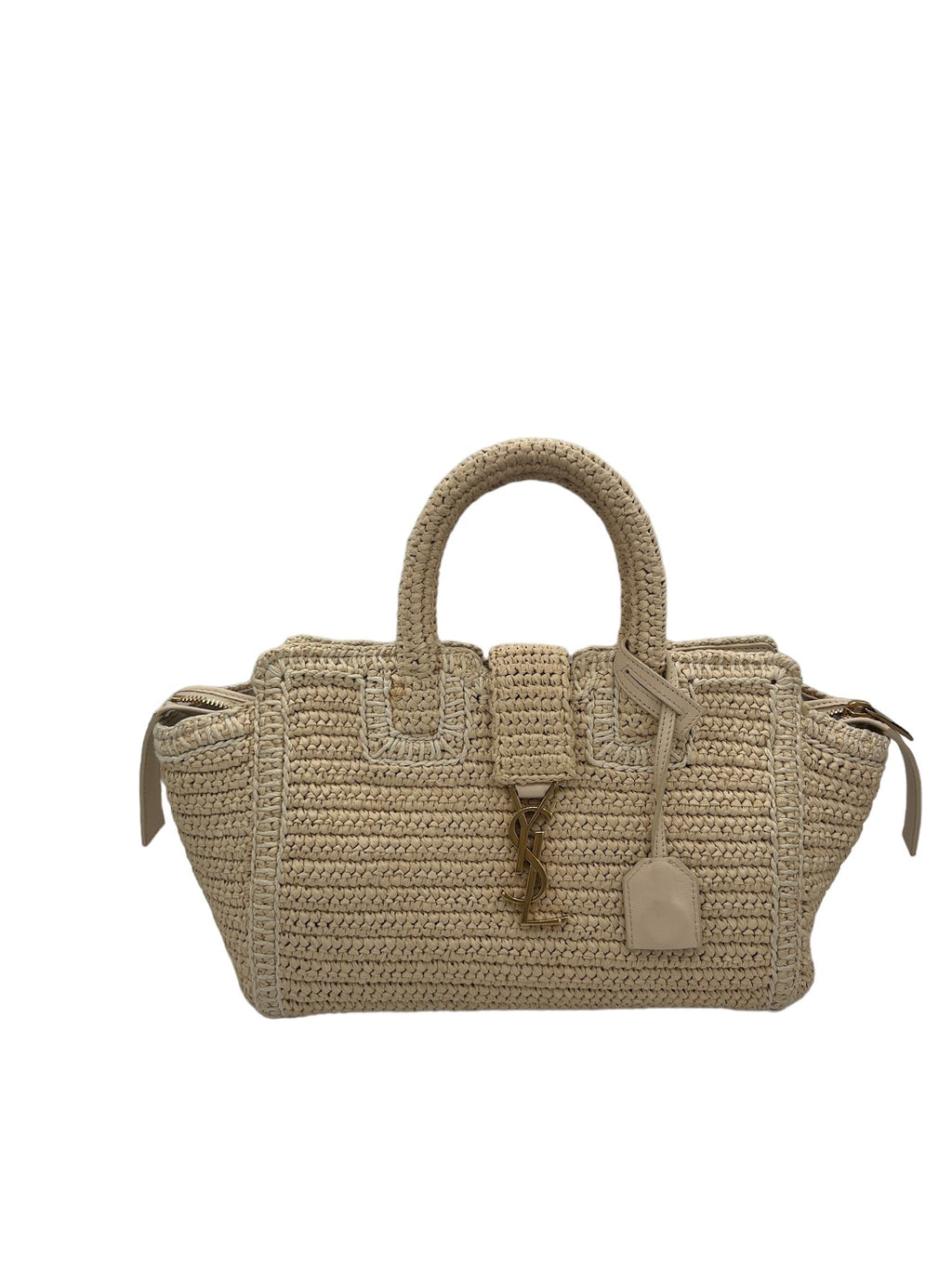 SAINT LAURENT - Baby Downtown Cabas  Raffia Handbag