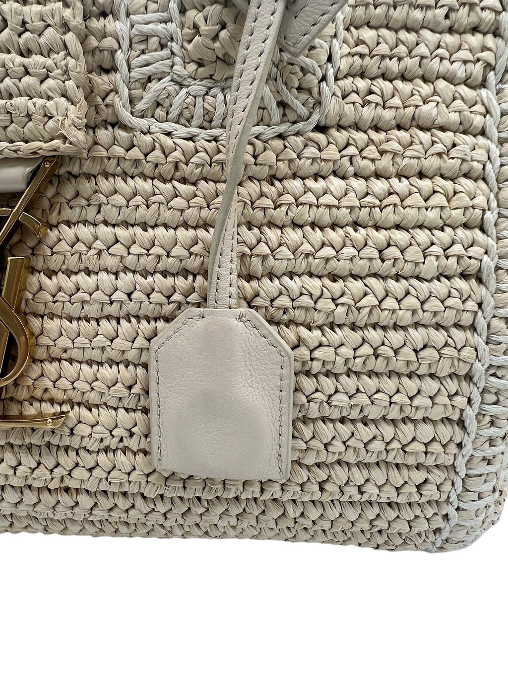 SAINT LAURENT - Baby Downtown Cabas  Raffia Handbag
