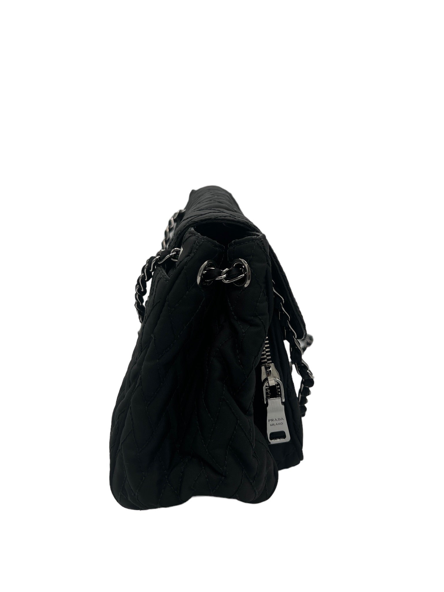 PRADA - Testudo Impact Shoulder Bag Black Nylon