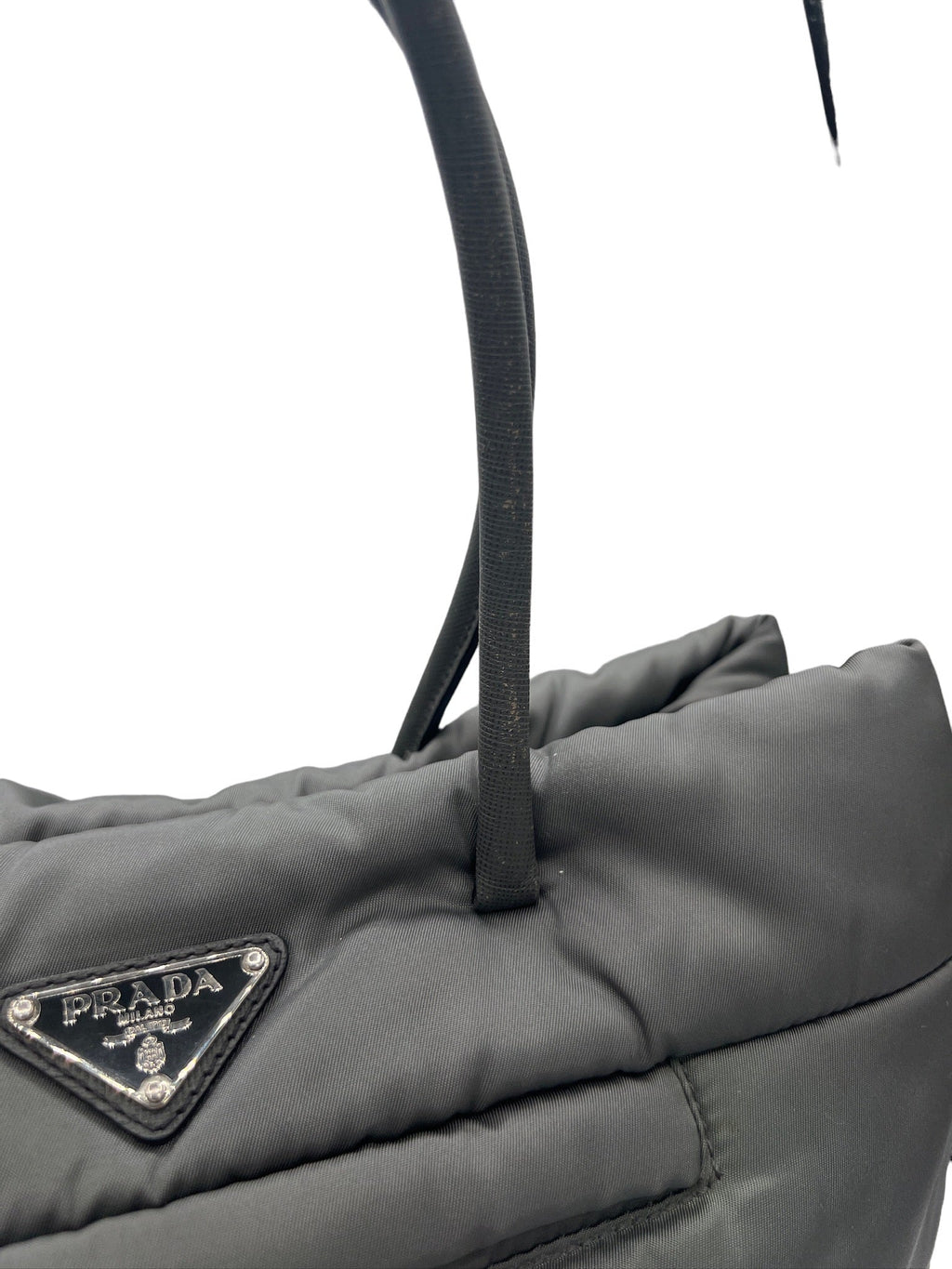 PRADA - Tessuto Bomber Tote Bag Gray Nylon