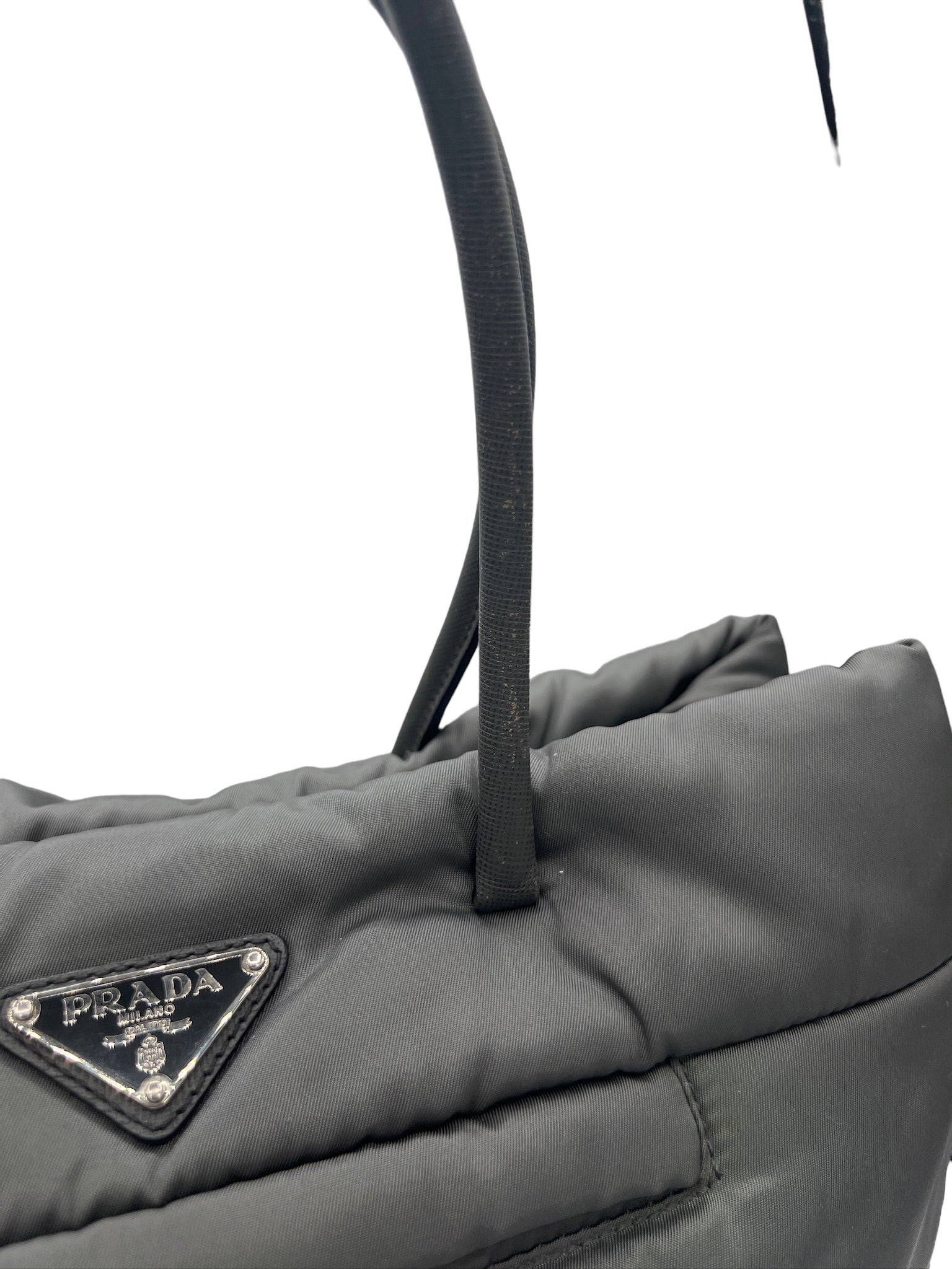 PRADA - Tessuto Bomber Tote Bag Gray Nylon