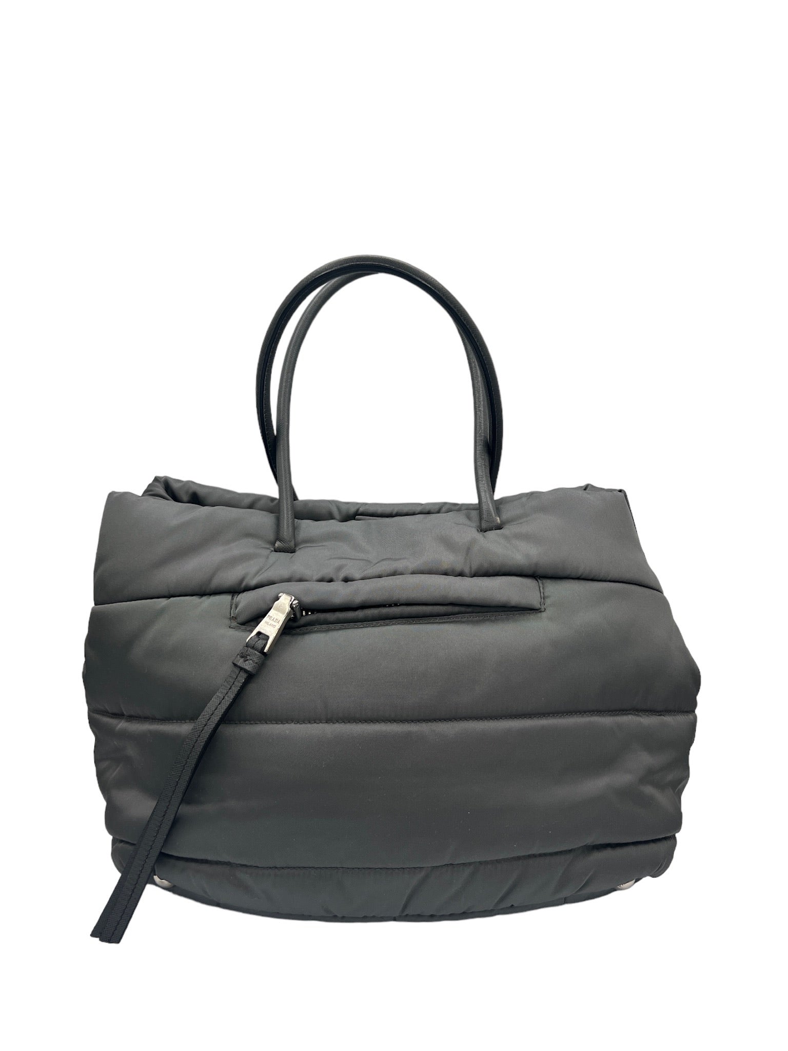 PRADA - Tessuto Bomber Tote Bag Gray Nylon