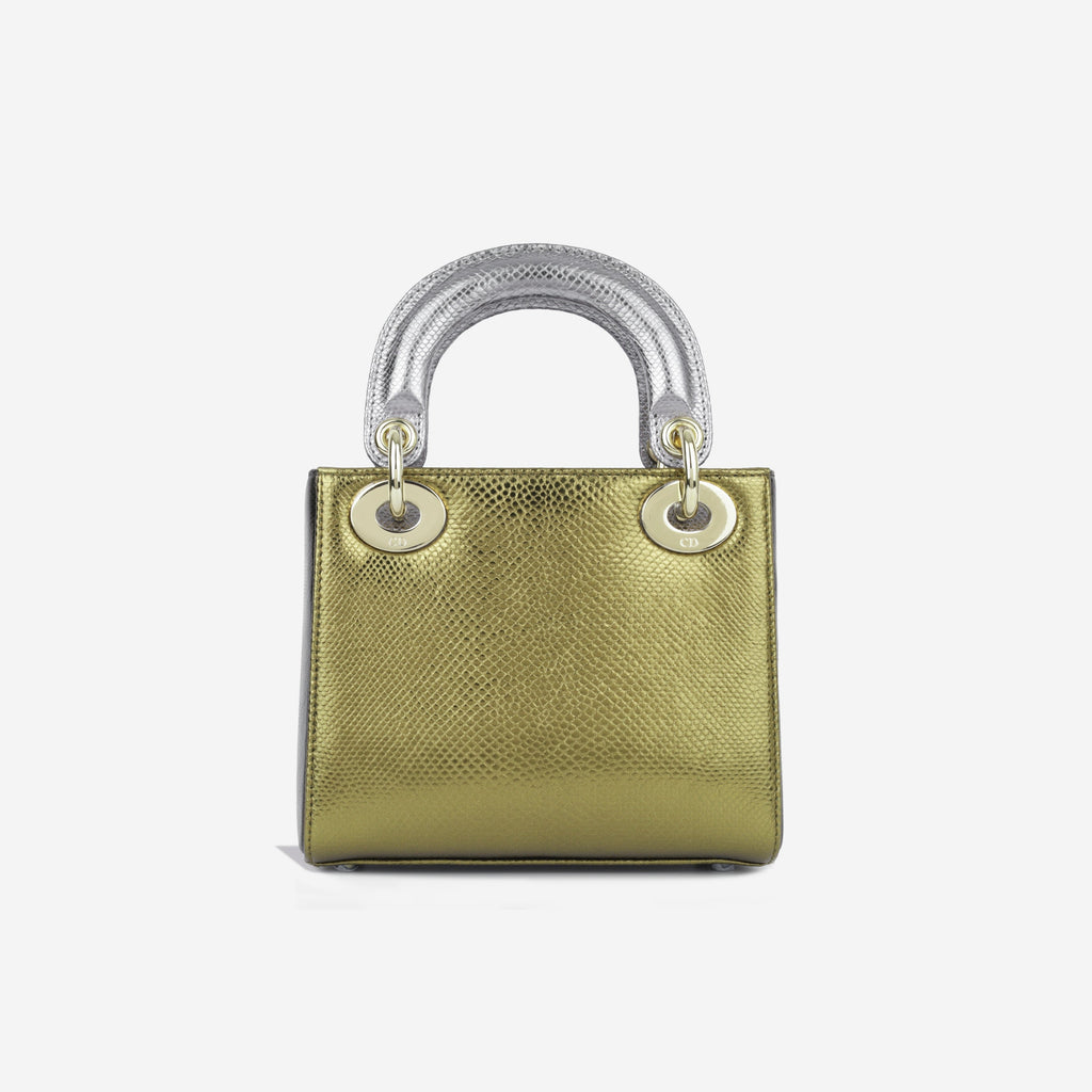 Dior Mini Lady Dior - Silver/Gold