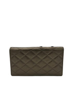 CHANEL - Quilted Leather CC Cambon Bronze Long Wallet
