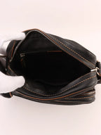 CELINE Macadam Pattern Shoulder Bag Black