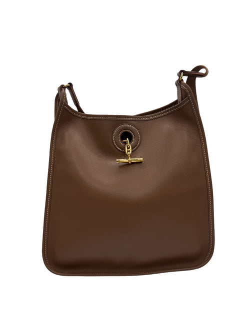 HERMES - Vespa PM Dark Brown Veau Graine Couchevel Shoulder Bag