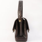 Chanel Around 1997 Made Double Face Classic Flap Top Handle Bag Black