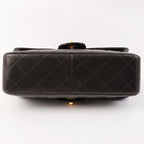 Chanel Around 1997 Made Double Face Classic Flap Top Handle Bag Black