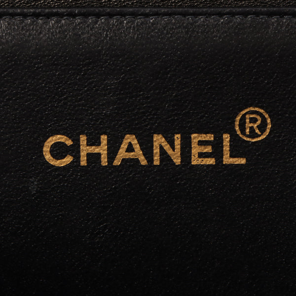 Chanel Around 1997 Made Double Face Classic Flap Top Handle Bag Black