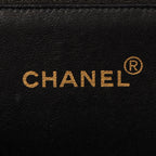 Chanel Around 1997 Made Double Face Classic Flap Top Handle Bag Black