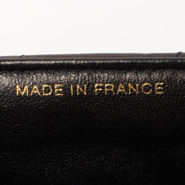 Chanel Around 1997 Made Double Face Classic Flap Top Handle Bag Black