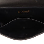 Chanel Around 1997 Made Double Face Classic Flap Top Handle Bag Black