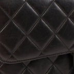 Chanel Around 1997 Made Double Face Classic Flap Top Handle Bag Black