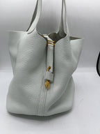 HERMES - Picotin Lock 22 White Clemence Handbag