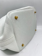 HERMES - Picotin Lock 22 White Clemence Handbag