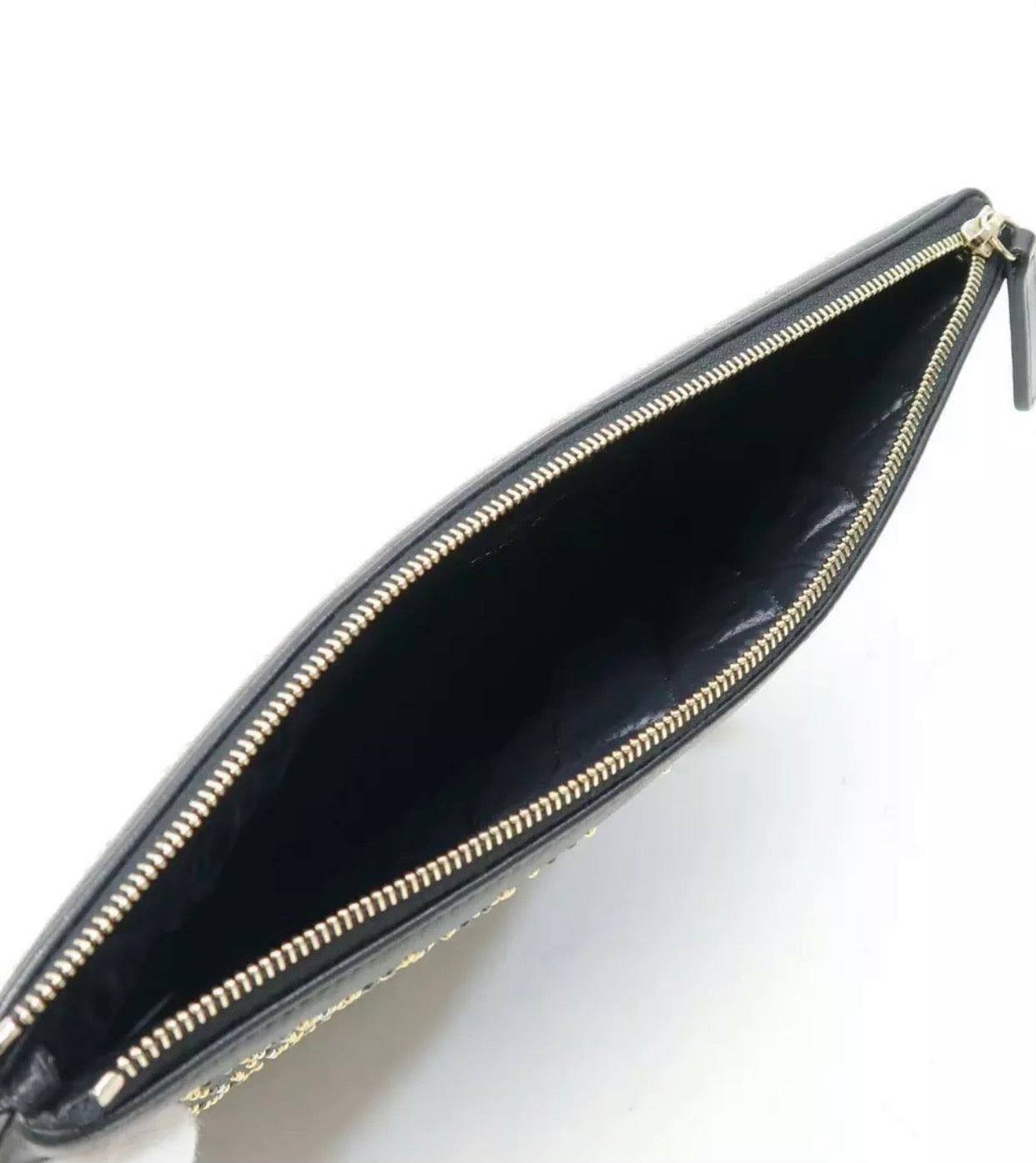 Chanel O Case Clutch Quilted Lambskin Large