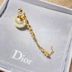 No.2709-Christian Dior Tribales Multi Pearl Gold Star Dangle Earrings