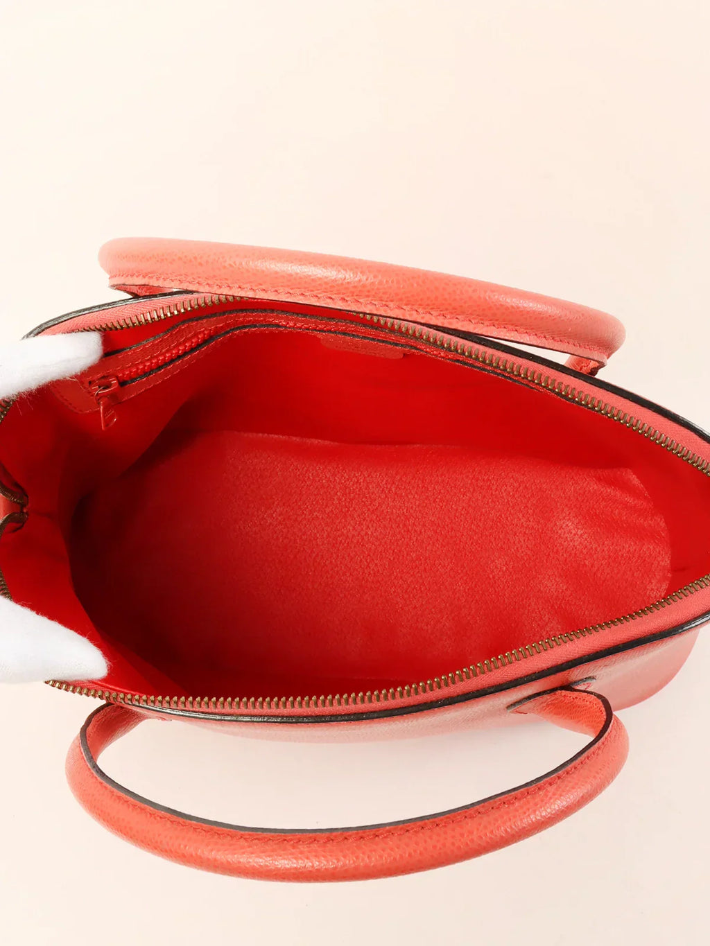 CELINE Logo Embossed Charm 2Way Bag Coral Pink