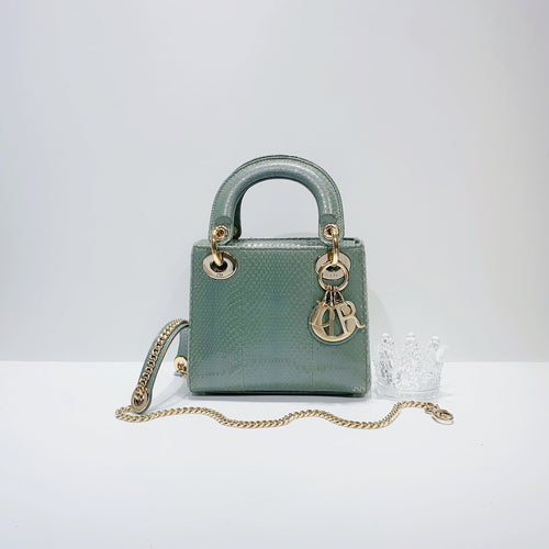 No.001558-3-Dior Python Mini Lady Dior