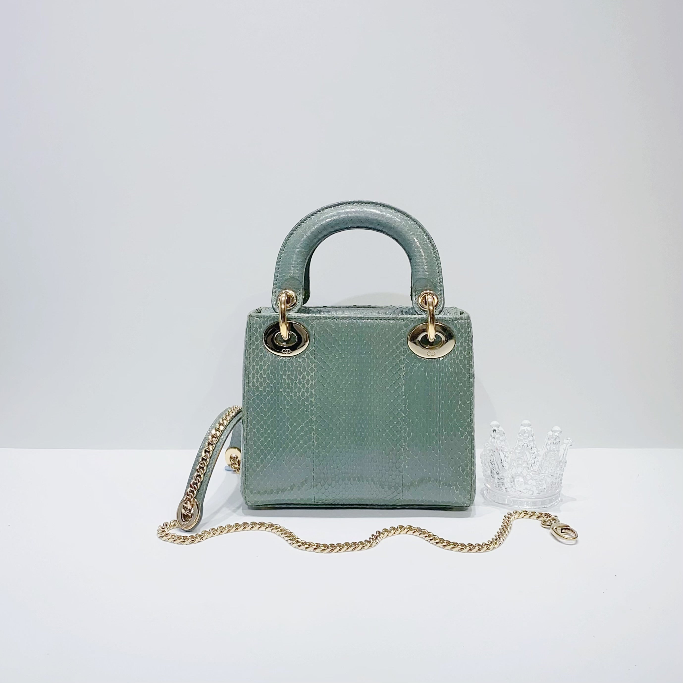 No.001558-3-Dior Python Mini Lady Dior
