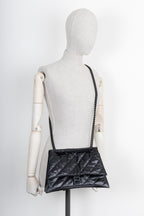 BALENCIAGA Crush Medium Chain Bag Black