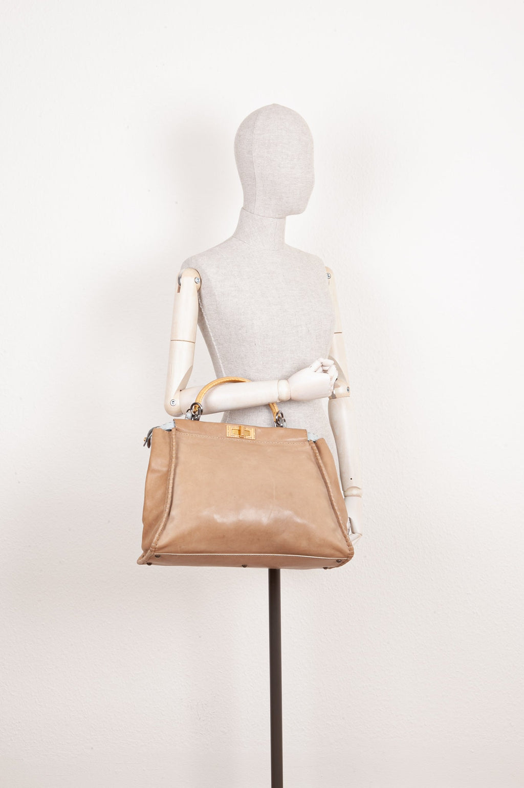 FENDI Peekaboo Large Wood Beige