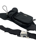 PRADA - Black Tessuto Montagna Belt Bag