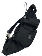 PRADA - Black Tessuto Montagna Belt Bag
