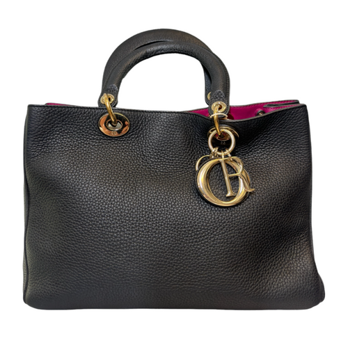 DIOR - Diorissimo Tote Pebbled Leather Medium