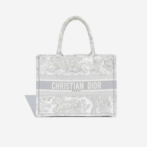 Dior Small Book Tote - Grey Toile Du Jouy