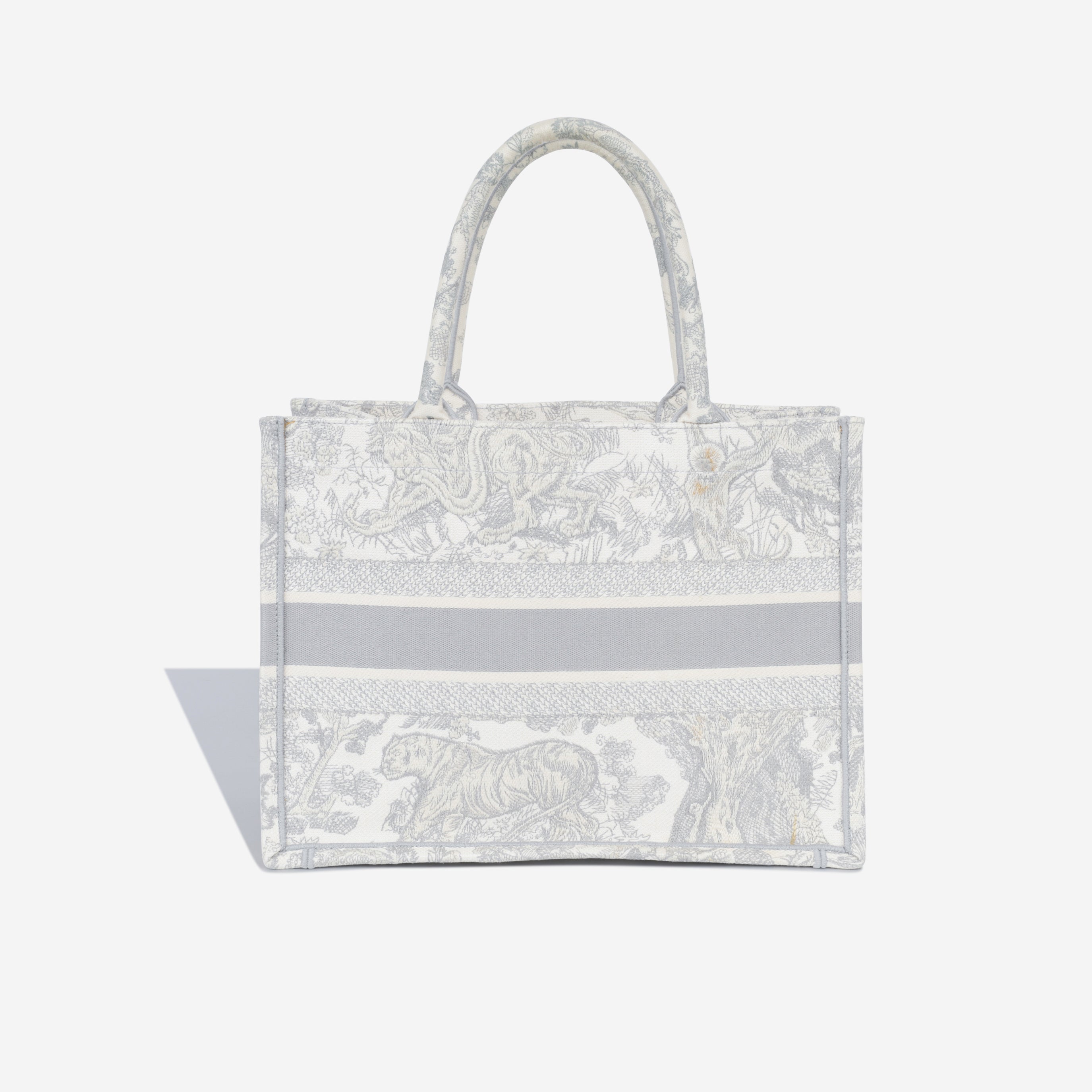 Dior Small Book Tote - Grey Toile Du Jouy