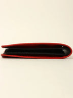 CELINE Logo Embossed Wallet Red
