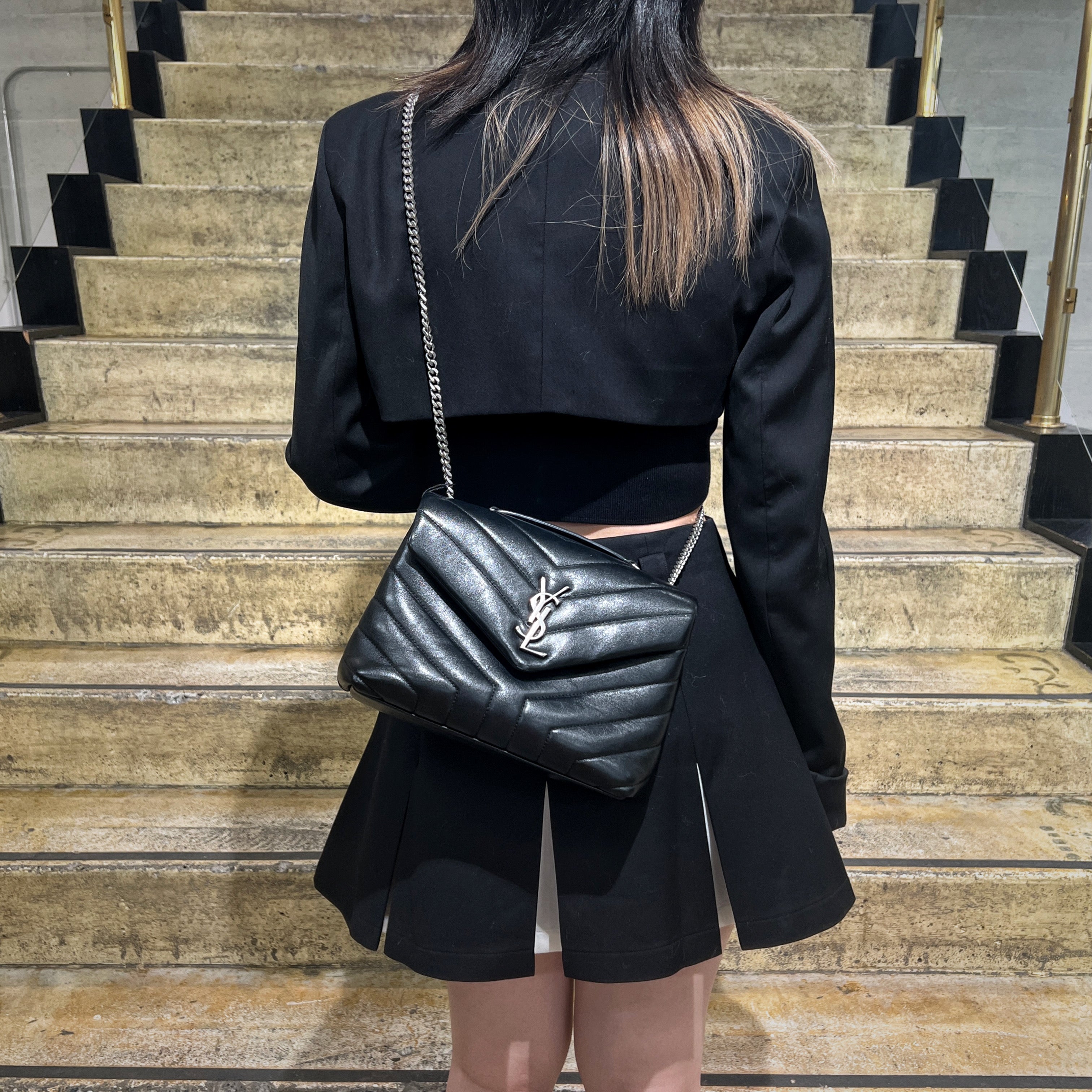 Saint Laurent Black Loulou Shoulder Bag TWS