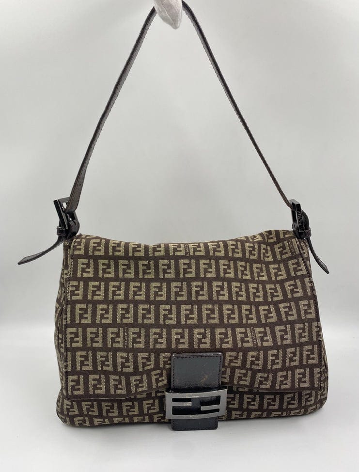 Fendi Mamma Baguette in Brown Zucca Canvas