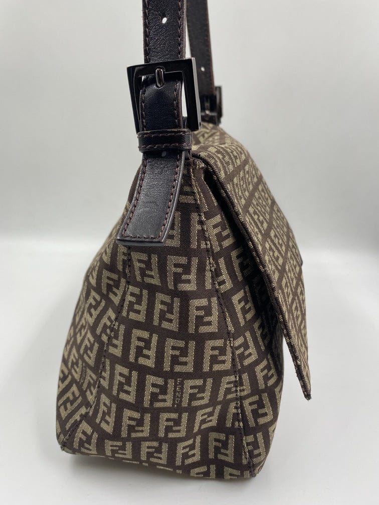 Fendi Mamma Baguette in Brown Zucca Canvas