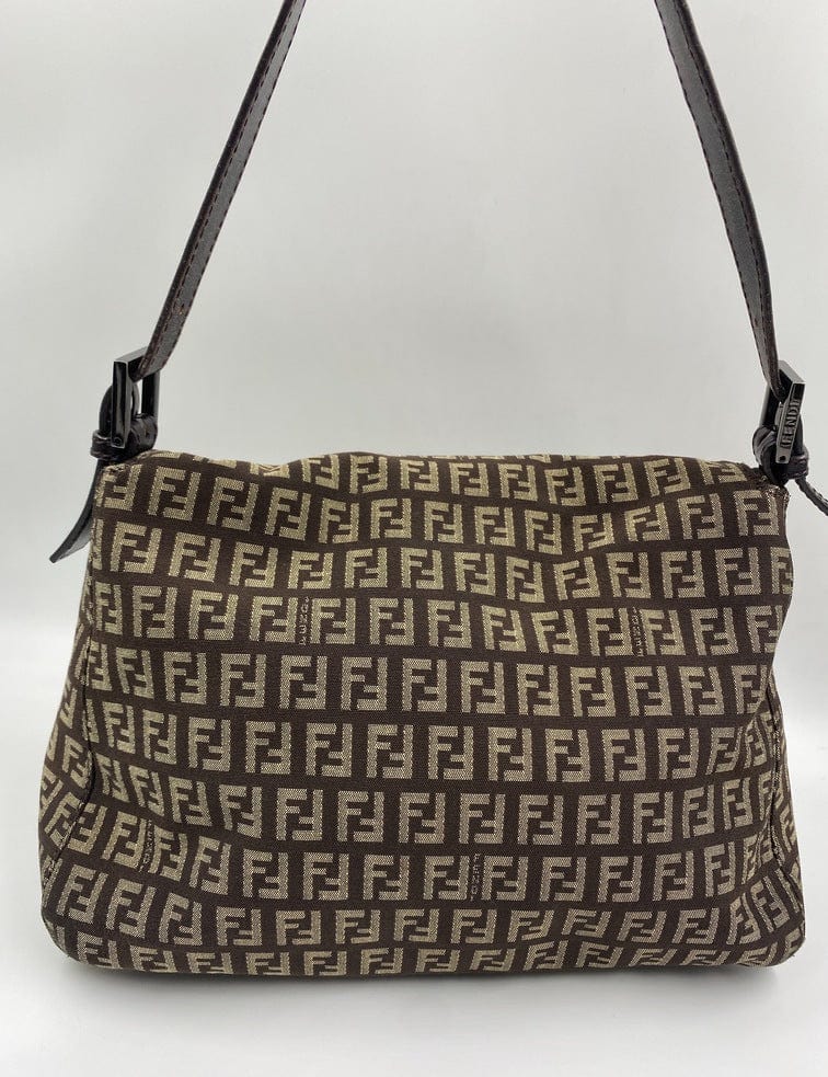 Fendi Mamma Baguette in Brown Zucca Canvas