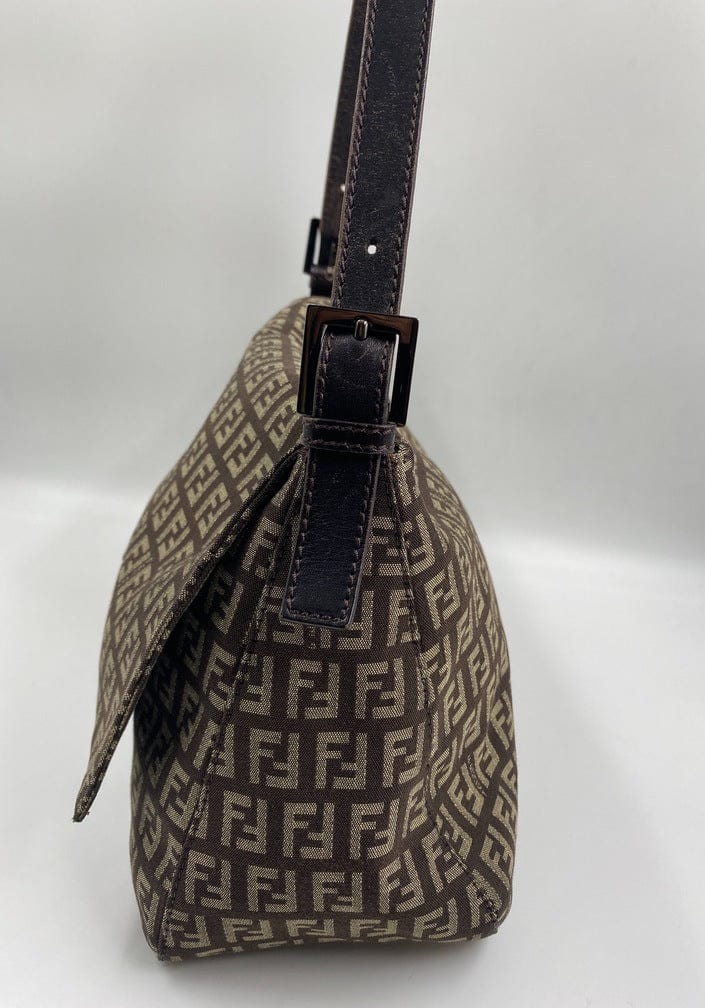 Fendi Mamma Baguette in Brown Zucca Canvas