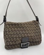 Fendi Mamma Baguette in Brown Zucca Canvas