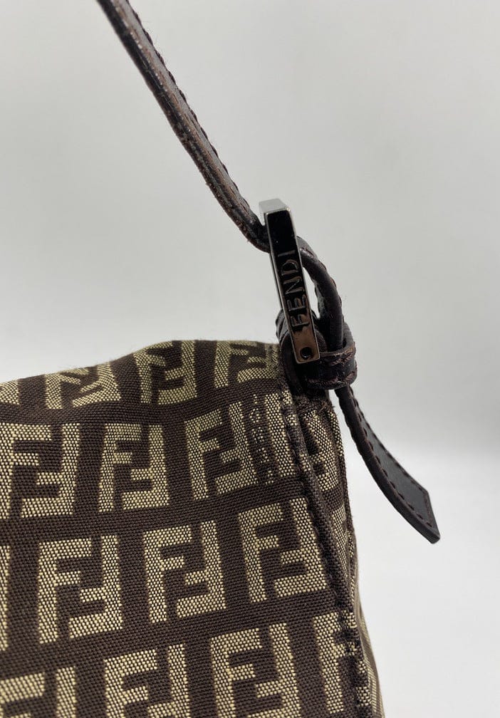 Fendi Mamma Baguette in Brown Zucca Canvas