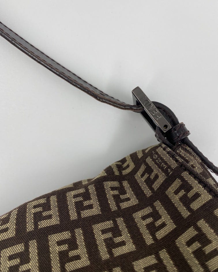 Fendi Mamma Baguette in Brown Zucca Canvas
