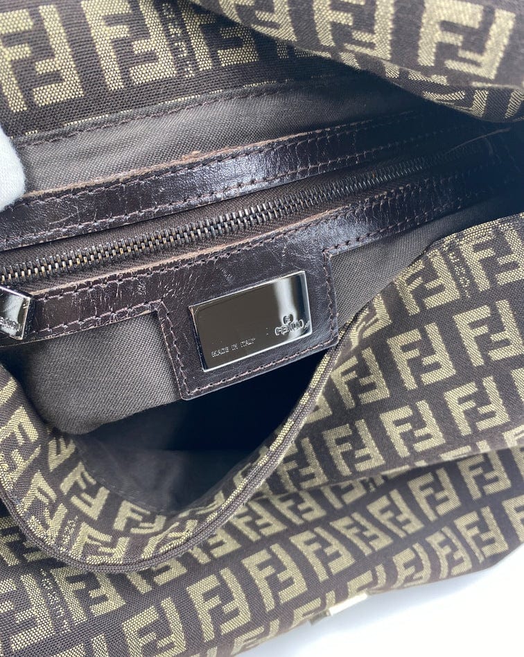 Fendi Mamma Baguette in Brown Zucca Canvas