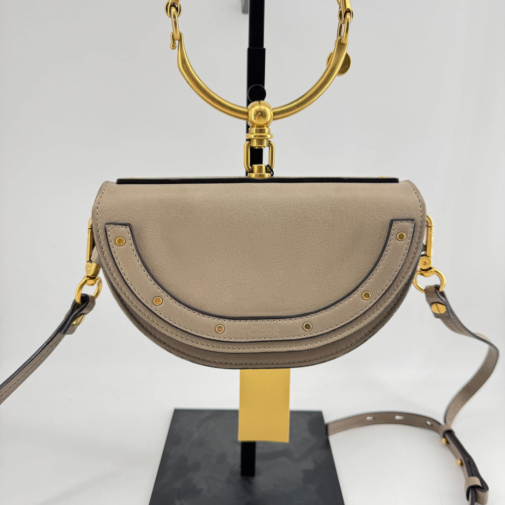 Chloe Taupe Leather Nile Bracelet Bag